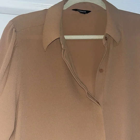 Express Smocked Cuff Portofino Blouse - Picture 6 of 6